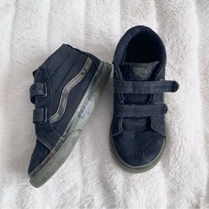 Vans Little Kid Black & Camo High-Top Velcro Sneakers, Toddler Size 10